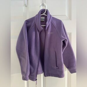 COLUMBIA Girls Purple Fleece Jacket